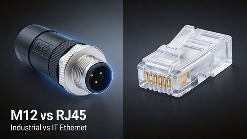 บริษัทล่าสุด บล็อกเกี่ยวกับ ตัวเชื่อมต่อ M12 กับ RJ45: คู่มืออีเทอร์เน็ตอุตสาหกรรม