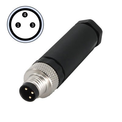 Qualidade M8 Conector IEC 61076-2-104 Montagem com fio de campo de 3 pinos código A Directo IP67 macho Fábrica