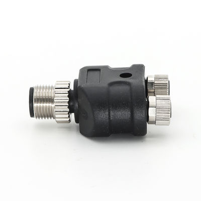 Bon prix Y Distributeur M12 Connecteur 4 broches mâle à M8 3 broches femelle A Codage en ligne