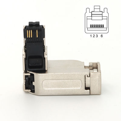 Bon prix Connecteur RJ45 filaire en champ angulaire 4 broches en ligne