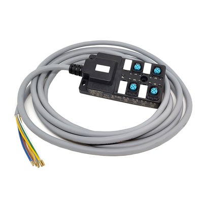 Bon prix Boîte de distribution industrielle Boîte de jonction NPN à 4 ports à canal unique pour M12 en ligne