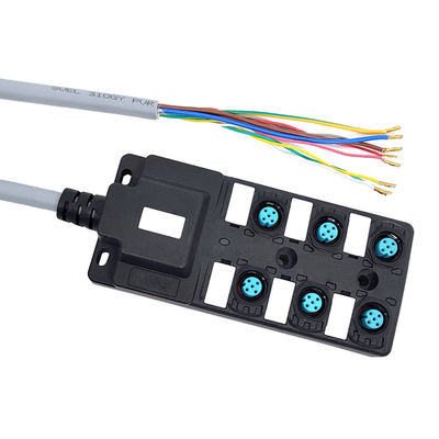 Bon prix Box de distribution industrielle à canal unique 6 Port NPN M12 Boîtes de jonction en ligne
