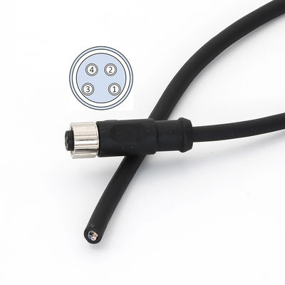 Bon prix Connecteur de câble en PVC M8 Préassemblé Femme droite 4 broches A Code IP67 en ligne