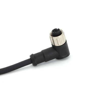قیمت خوب کانکتورهای M12 زاویه ای زنانه 8 پین ضد آب IP67 با کابل قالب آنلاین