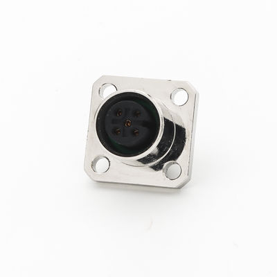 좋은 가격 M12 패널 마운트 커넥터 평면 플랜지 PCB 전면 장착 5 핀 여성 A 코드 온라인으로