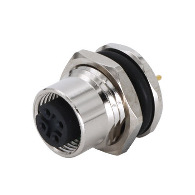 Guter Preis Panel Mount M12 4 Pin Connector Flange PCB-Version Frontmontage A Codierung Online