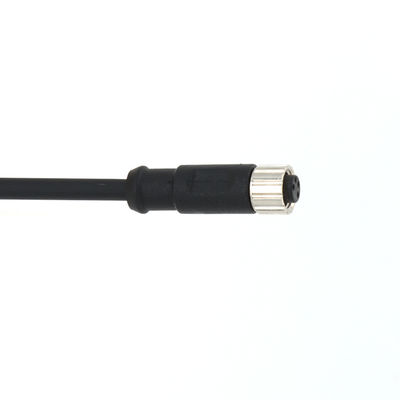 Qualidade Conectores M8 de 8 pines Cable pré-montado com feminino recto 30V A código PVC preto Fábrica