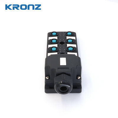 Goede prijs Industriële distributiebox Dubbelkanaal Geen onderdelen 8 Port M12 Connector Junction online