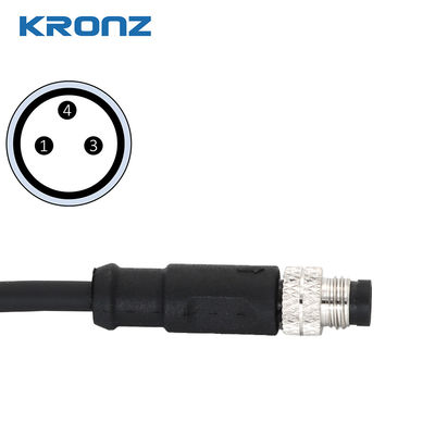Giá tốt M8 Đàn ông A kết nối mã với cáp không bảo vệ PVC 5 mét 3 chân Đàn ông IEC 61076-2-104 trực tuyến