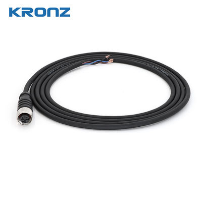 Harga bagus Konektor M12 dengan kabel tanpa pelindung 3 pin untuk lingkungan yang keras hingga 85.C on line