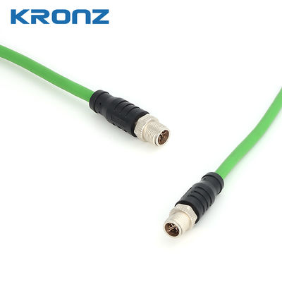 Giá tốt M12 Connectors X-coding 8pin Cat6A 4x2 26AWG nữ PVC che chắn IE Cable Connector trực tuyến