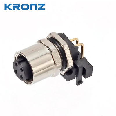 Καλή τιμή M12 Γωνιακή θηλυκή πίσω τοποθέτηση Socket PCB τύπου πίνακα τοποθέτηση 3/4/5/6/7/8/12 Pin συνδέσεις σε απευθείας σύνδεση