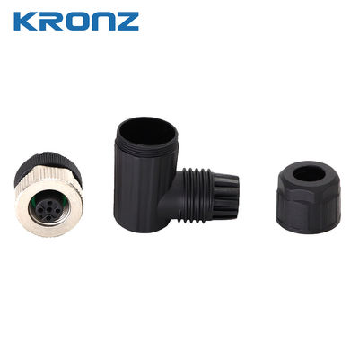 Buen precio M12 Conector femenino conexión de tornillo ABS material de soporte de contacto para necesidades industriales en línea