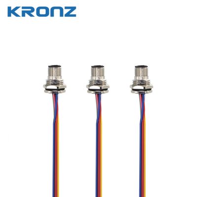 ราคาดี M12 8 Pin Connector Cable IP67 Waterproof Panel Front Socket Plug with 1M Wire ออนไลน์