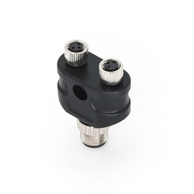 Y Distributor Connector M12 Male 3 Pin To M8 Female 3Pin A Coding IP67
