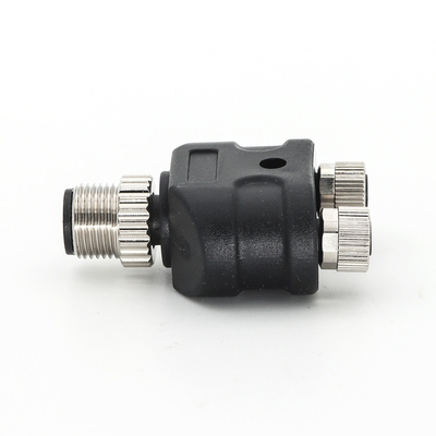 Y Distributor Connector M12 Male 3 Pin To M8 Female 3Pin A Coding IP67