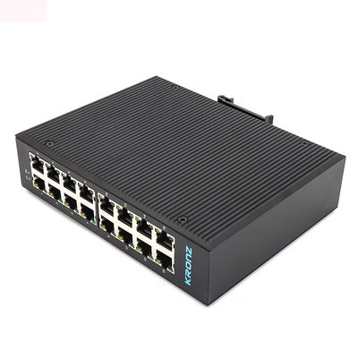 Buen precio No gestionado Din Rail Mount Ethernet Switch 10/100M Bit/S 16 puerto en línea