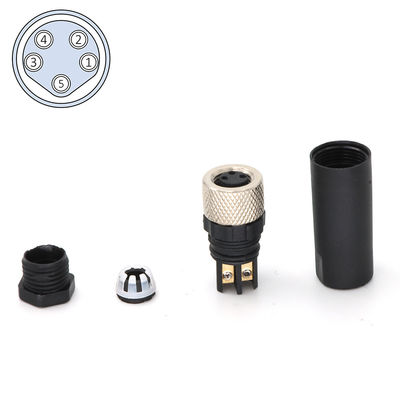 Buen precio M8 Conectores de montaje de campo cableado 5 pines Código IEC 61076-2-104 en línea