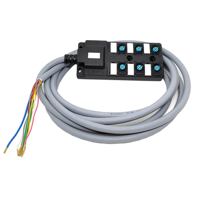 Single Channel Industrial Distribution Box 6 Port NPN M12 Junction Boxes