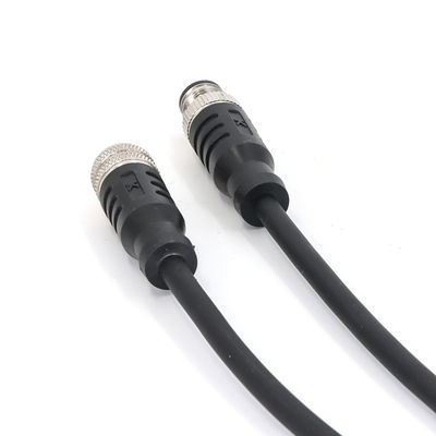 İyi fiyat IEC 61076-2-104 M8 Kablolu 4 Pin Bağlantısı Düz Kadın A Kod PVC Koruma çevrimiçi