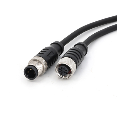 M12 Connector 8 Pin Straight with 2 Meter PVC Cable Female Circular Connectors