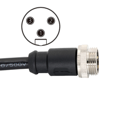 7/8"-16UN Automation 3 Pin Male Connector Pre Assembled Cable Waterproof