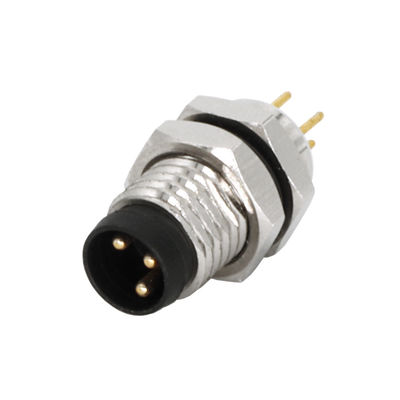 Bom preço Conector de montagem de painel de PCB M8 Direito A Código macho 3/4/5/6/8Pin Montagem frontal on-line