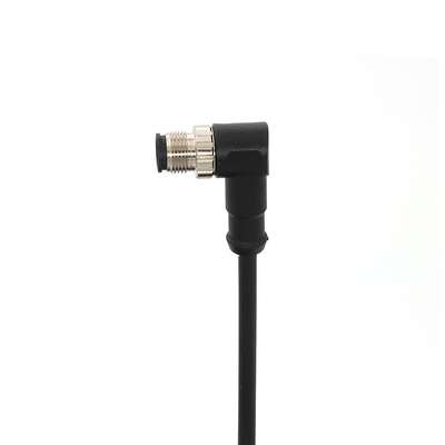 Molded Cable M12 Connectors IEC 61076-2-101 PIN3 A Coding Male Angled