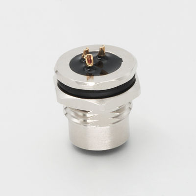 İyi fiyat Panel Mount M12 Bağlantısı IEC 61076-2-101 Dişi 3 Pin Ön Montaj M16x1.5 çevrimiçi