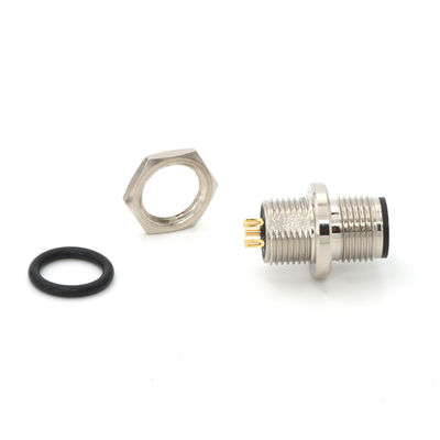 Prezzo buono Montatura del pannello di flangia M12 connettore maschio 5 pin femmina montatura posteriore IP67 in linea