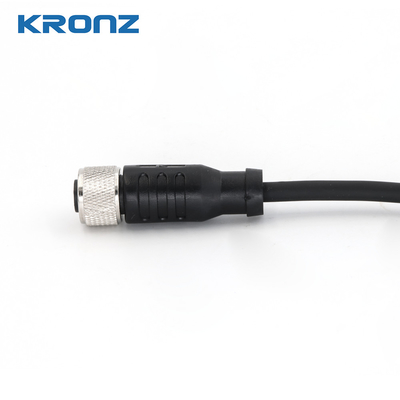 M12 Circular Connector Straight 3P 5 Meter Sensor Connectors with Pre-molded PVC Cable