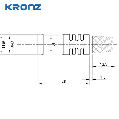 M8 Male A Coded Connector With PVC Unshielded Cable 5 Meter 3 Pin Male IEC 61076-2-104