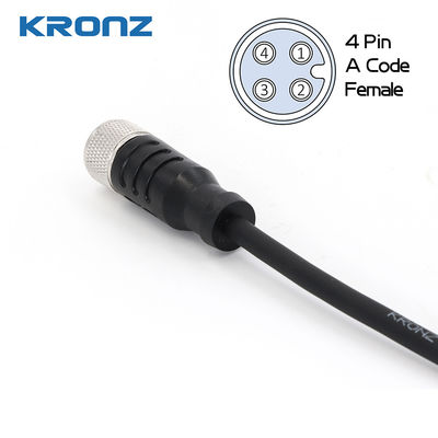 Prezzo buono M12 connettore con cavo in PVC preformato con connettore circolare femminile 4A IP67 non blindato in linea