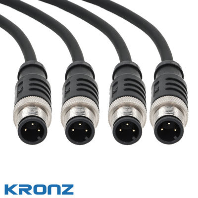 Guter Preis Vorgefertigte Kabelanschluss M12 PVC 3-Pin-Männliche nicht abgeschirmte A-Code-Rundanschlüsse Online