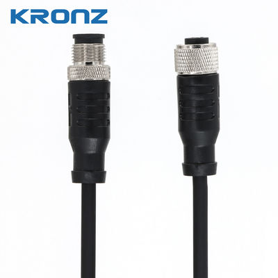 Bon prix M12 Connecteur IP76 A Connecteur à code Pré-assemblage 4 broches Connecteurs circulaires mâles en ligne