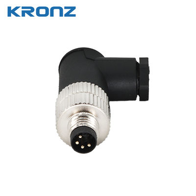 Bon prix M8 Connecteur de montage filaire IP67 4 broches A-Coding Connecteur de capteur à angle mâle en ligne