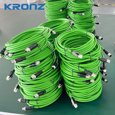 M12 IE Connector Industrial Male Circular Connectors D-Code 4 Pin Lan Cable Connector