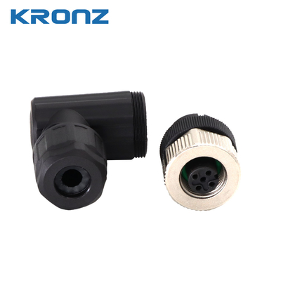 Industrial M12 Fielded-wirable Connector Resistance ≤5mΩ 4 Pin Outlet Diameter 4-8mm