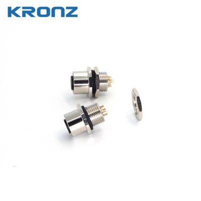 Goede prijs Luchtvaartstekker Solderen Vrouwelijk Montage 8-pins Connector Socket M12 voor Elektrisch Elektronisch Signaal online