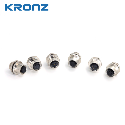 Sensor Connector 12 Pole M12 Receptacle Male 12 Positions Solder Socket Avaition Plug