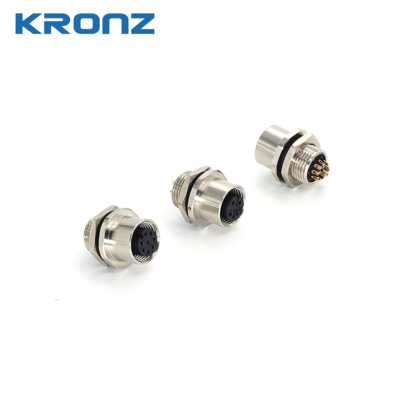 Sensor Connector 12 Pole M12 Receptacle Male 12 Positions Solder Socket Avaition Plug