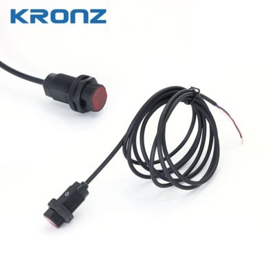 Cylindrical Photoelectric Sensor Direct Diffuse 10-500mm PNP NPN Output Compact Size