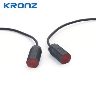 Sensor fotoelétrico de barreira BP18Y, alcance de 10m, PNP, IP67, para ambientes agressivos