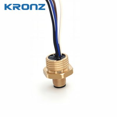 4ピンM12 男性コネクタ 1/2" NPTパネルマウント 300V AC/DC メタル受容器フレンズ IP67