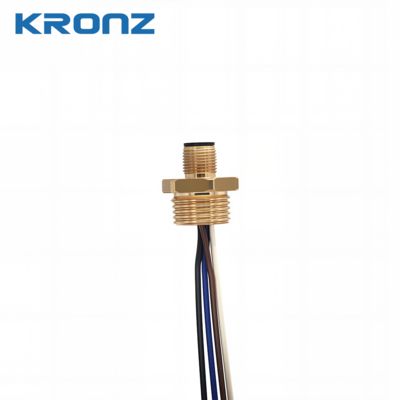 Bom preço Conector Macho M12 de 4 pinos 1/2