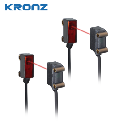 Micro Laser Photoelectric Sensor, 0-80mm Adjustable, NPN/PNP Output, Line Laser