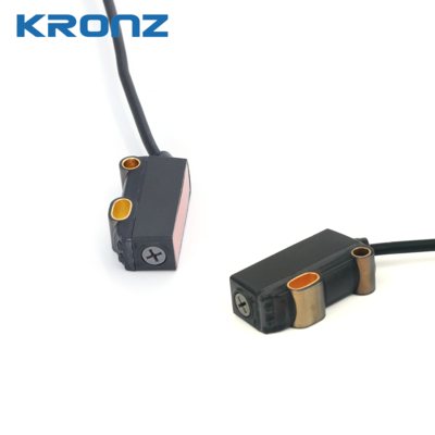Micro Photoelectric Sensor 0-120mm Adjustable Detection PNP NO Output Red Visible Light