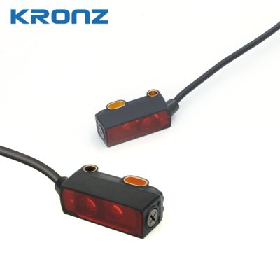 Bon prix Capteur photoélectrique micro 0-120 mm Détection réglable PNP NO Sortie lumière rouge visible en ligne