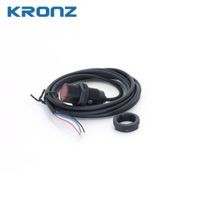 Prezzo buono Sensore fotoelettrico diffuso 10-500mm rilevamento NPN/PNP uscita 24V 100mA luce rossa 635nm in linea