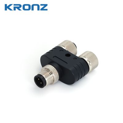 IP67 M12 4-Pin A Code Y Splitter 1 Male to 2 Female Extension Branch Cable for Factory Automation